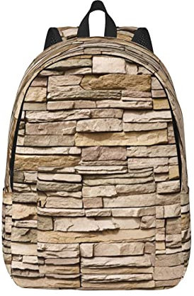 KoNsev Rustic Rocks Laptop-Rucksack, Reiserucksack, Arzttasche, schwarz, stilvoll, leicht und funktional, Schwarz , S