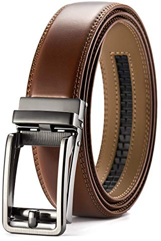 CHAOREN Ceinture Automatique Homme, Ceinture en Cuir Homme à Cliquet pour Business Décontracté Costume 35mm sans Trous