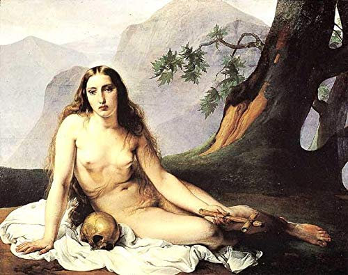 Toperfect 8 berühmte Gemälde, Akt der reuigen Magdalena Francesco, handgemachte Ölkunst auf Leinwand, 07, €50-2000, handgemalt von Lehrern der Kunstakademien