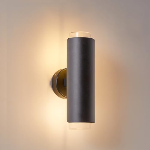 CELAVY Außenlampe Außenleuchte Anthrazit exkl. 2XE27, Up Down Wandleuchte Wandlampe aussen, IP54 Aussenlampe Aussenleuchte Wand, Außenbeleuchtung Ausenbeleutung Aussenbeleuchtung Hauswand Terrasse