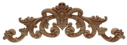 XBHGSY Decorazione Applique In Legno Accessori Per La Decorazione Della Casa In Legno Ante E Finestre Di Armadi In Legno Piccole Applicazioni Floreali Decorative Mini 2 Pezzi 40 * 13 Cm
