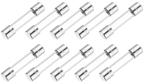 QUARKZMAN 0.5A Glassicherung 5x20mm, 10 Stück Feinsicherungen Träge Auslösecharakteristik 250V Sicherung für Haushaltsgeräte