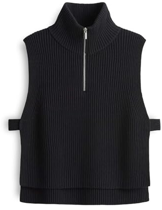OPUS Damen Poncho/Cape | Strickcape ABIBO Boxy Fit aus Baumwoll Mix black, 0