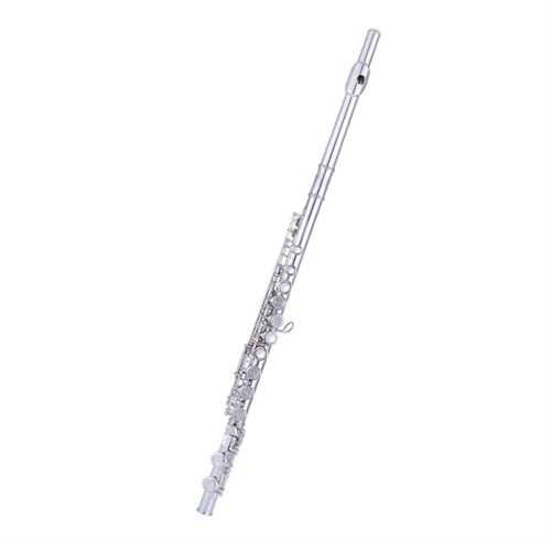 Querflöte Instrument Flöte, Blasinstrument Weißkupfer Tonart E Geteilte C-Tonart Versilbert 16 Geschlossene Löcher Für Anfänger Für Spielen