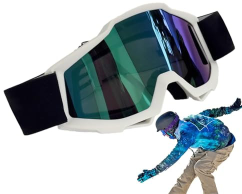 Lunettes d'équitation, lunettes de moto - Lunettes antidérapantes pour cavaliers - Protection oculaire anti-buée et anti-rayures, rembourrage de lunettes de moto pour hommes et femmes, cyclisme en ple