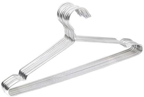 Hängare Kjolhängare 10 St Trådhängare Klädhängare Stark Heavy Duty Rostfritt Stål Metallhängare Platssparande Klädhängare för Garderober