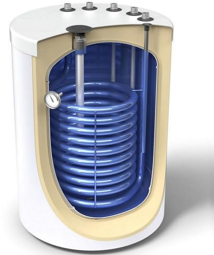Warmwasserspeicher Unterstellspeicher mit 1 Wärmetauscher, Anschlüsse oben in der Größe 120 L Liter