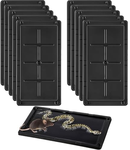 Piege a Souris Piege a Rat Colle, Plaques de Glue Anti Rongeur, Alternative Tapette Raticide Souricide, Colle Pré Appâté,Piège Collant pour Souris et Insectes (10 Plaques Collantes)