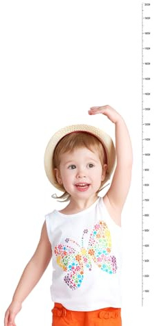 Der Körpergrößenmesser Für Die Wand Abnehmbarer durchsichtiger | Selbstklebend , Schlafzimmer, Kindergarten, Spielzimmer, Selbstklebend, Rückstandsfrei, Giftfrei,