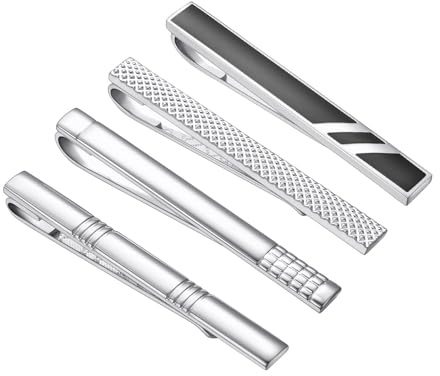 Asienice Silberne Krawattenklammer Für Herren Krawattennadel Set Krawattennadel Schmale Krawatte Edelstahl Premium Krawattenklammer