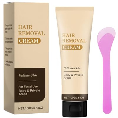 Crema per la depilazione – Depilazione per corpo e gambe, crema depilatoria per pelli sensibili – Depilazione delicata zona intima – 100 g