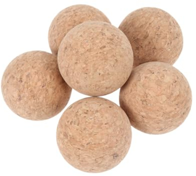 Ciieeo 6 Stück Kork Tischfußball Ersatzbälle Natürliche Textur Langlebig für Tischkicker Partydeko Kunstprojekte und Kinderaktivitäten Soccer Replacement Balls