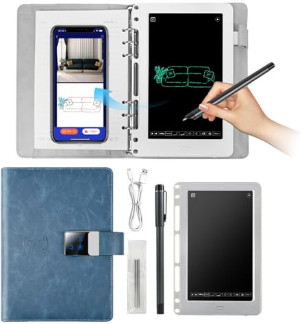 VBESTLIFE Penna Smart Sync per Prendere Appunti con Taccuino e Lavagna, Sincronizzazione in Tempo Reale per la Digitalizzazione, Conversione in Testo, Condivisione di Appunti Cartacei