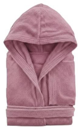 l&j Beige unisex 100 % bomull mjuk och absorberande frottébadrock med bältesfickor för sportdusch, rosa, 38