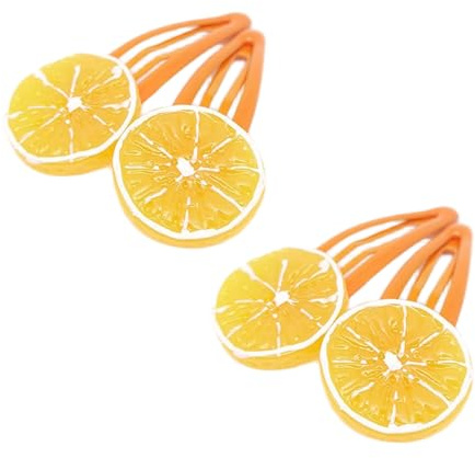 Haarspangen für Damen und Mädchen, Orange, 4 Stück