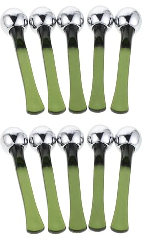GANAZONO Metalldesign Augencreme Applikator 10 Stück Augenmassage Stick mit Kühlem Metallkopf für Gleichmäßiges Auftragen Schwellungsreduktion Hautregeneration Kompakt für Reisen und Büro