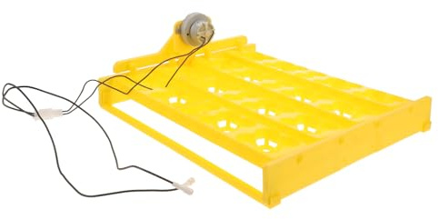 HOMSFOU Plateau Incubateur Automatique 16 Œufs en Plastique ABS Robuste, Fonction Retournement pour Œufs de Poule, Caille, Petits Oiseaux, Usage Domestique et Professionnel