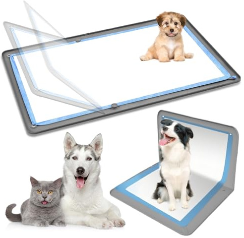 Supporto per tappetino da pipì per cani, 90 x 65 cm, in silicone, pieghevole, con 5 tappetini antiscivolo per addestramento per cuccioli, vasino, protezione per il pavimento, per piccoli animali