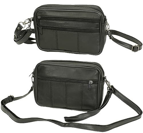 Sotala Herren Handgelenktasche Handtasche Tasche Echt Leder Geld Bag Umhängetasche
