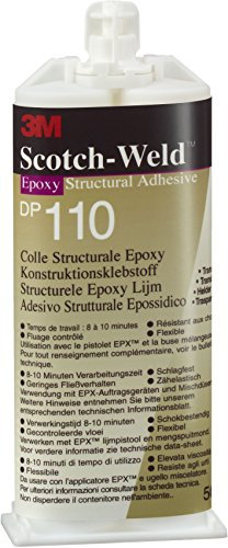 3M Scotch-Weld 2-Komponenten-Konstruktionsklebstoff auf Epoxidharzbasis für das EPX-System SW DP 110, transparent, Inhalt: 50 ml