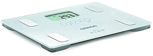 OMRON - Balance impédentiométrique Body Composition Monitor BF-212, Mesure de l'indice de masse corporelle (IMC) et% Graisse corporelle, portée 2-150 kg, mode nouveau-né, Mémoire 4 utilisateurs