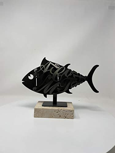 Figura Escultura Atun de forja para la Decoracion del hogar y como Trofeo.