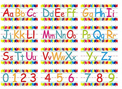 Belons Juego de adhesivos decorativos para pared, diseño de letras y números, para salón, dormitorio, habitación de los niños, guardería
