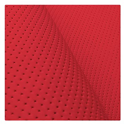 Kunstleder Meterware Stoffe zum Nähen Rot Wasserdichte Polsterung (1 Stk- Breite: 140cm x Länge: 100cm) Polsterstoff Polster für Möbel Schuhe Handtaschen Steppung Perforiert