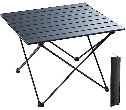 VEVOR Table de Camping 56,5x40,5x46 cm Charge 30 kg Table Extérieur Pliante Portable Légère 1,4 kg Plateau et Cadre en Alliage d'Aluminium avec Sac de Transport pour Plage Pique-Nique BBQ Randonnée