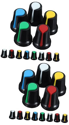 Vaguelly 100stücke Potentiometer Drehknöpfe Gitarren Volumen Und Klangregelung Rot Gelb Weiß Grün Blau Innendurchmesser Für Ersatzteile Und Tägliche Nutzung