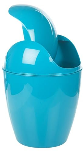 URBNLIVING Plastic Swing Top Lid Bin Rubbish Trash Can Bathroom Office Under Counter (Teal, 5L)