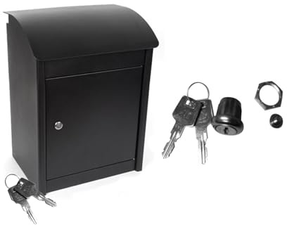 Paketbox mit Ersatzschloß & 4 Schlüsseln, Antidiebstahlsystem - Stahl HxB 50x42cm