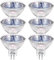 Bombilla Halogena MR16 12V 50W, MR16 Halógena Reflectora Regulable,GU5.3 Bi-pin Base Spotlight,540-600LM Blanco cálido 2800K,Para lámparas de vía, bombillas de campana extractora,un paquete de 6.