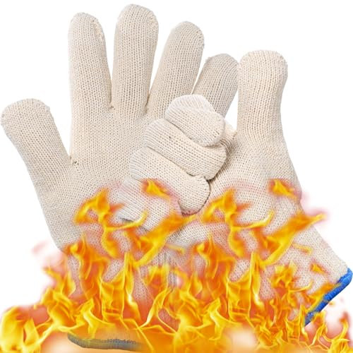 Oven Heat Resistant Gloves for Cooking Grilling BBQ Baking Mitts Thick Kitchen Gloves Non-Slip Reusable