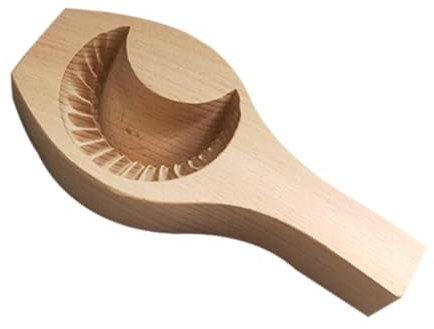 Colcolo Mamoul Molding Hand Press Wooden Handmade Practical for Making Date Filled Cookies for Kitchen DIY Easter Family Gatherings, Large Moon