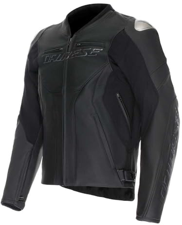 DAINESE Racing 5 Giacca in Pelle da Moto, Nero, 52