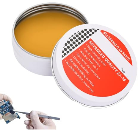 EIROVYA 100g Flussmittel-Paste,lötfett flussmittel,Lötpaste,lötflussmittel,Solder Paste,Lötpaste,für Mechaniker,Metall-, Zinn,Telefon,PC-Karten,Bauelemente, 1 Stück