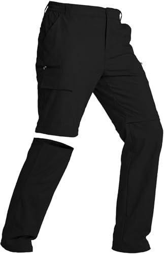 Jogwits Pantaloni Uomo Convertibili, Pantaloni da Trekking Estivi Leggeri Traspiranti Asciugatura Rapida con Zip-off, Cargo 6 Tasche per Escursionismo, Ciclismo, Viaggio, Campeggio