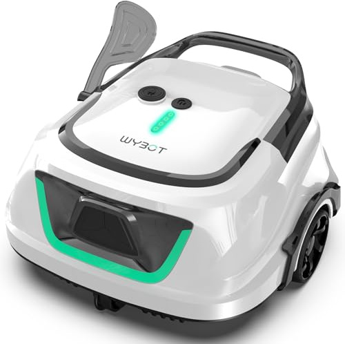 (2025 Upgraded) WYBOT A1 Cordless Robotic Pool Cleaner, Automatic Pool Vacuum Robot with 120 Mins, Double Filters, LED Indicator, 2.5H Charging, Ideal for Above Ground & All Shapes Pools