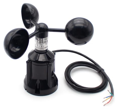 Toplionace Sensore di Velocità del Vento RS485 in Policarbonato 0-30 M/S Anemometro a Tre Tazze con Protocollo MODBUS-RTU per il Monitoraggio Meteorologico