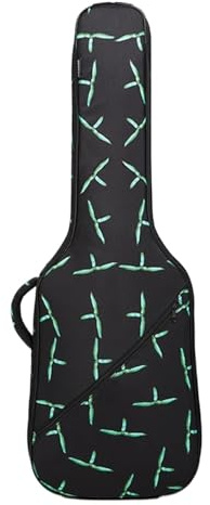 ATEUXOL Gitarrentasche E-Gitarren-Softcase-Rucksack, faltbar, wasserdicht, Stoff, 12 mm, Schwammpolsterung, personalisiert(105 * 6 * 40cm)