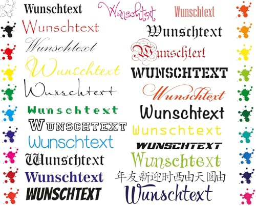 Individueller Schriftzug Aufkleber – Wunschtext selbst gestalten – Autoaufkleber Name Zahl – wetterfest & UV-beständig