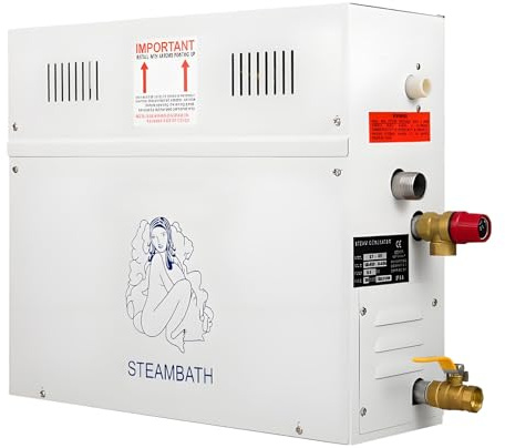 DNEPEI Stainless Steel Steam Shower Generator,3-18kW Optional, Fast 3–5 Min Heating, Auto Drain System, Waterproof Digital Controller 95–131℉ for Home Spa Bathroom 3kw-220v