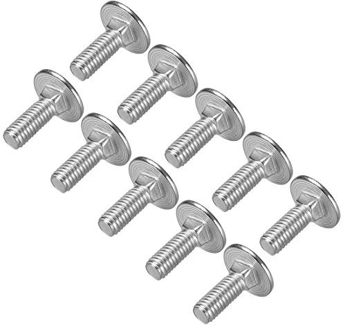sourcing map Pernos de carro de cuello de Cabeza redonda M6x16mm 25 piezas
