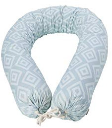 Bio Stillkissen Stillschlange 100% Bio-Baumwolle (kbA) mit Kapok Füllung, Mint, 12 x 160 cm