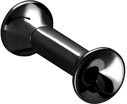 PIERCINGLINE Double Flared Tunnel Chirurgenstahl Piercing Ohr Tube Schwarz 12 mm