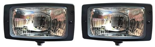 MelTruck® 2x Hauptscheinwerfer Fernlicht Abblendlicht Positionslicht 12V 24V mit Standlicht-Funktion Schlepper Traktor