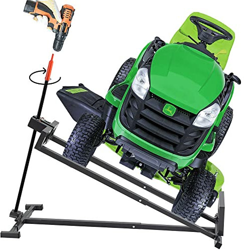 Thanaddo Rasentraktorheber Hebevorrichtung, Hebebühne Aufsitzmäher, Reinigungshilfe universal, Rasentraktorheber zum Aufsitzmähern oder Quads Stil 2