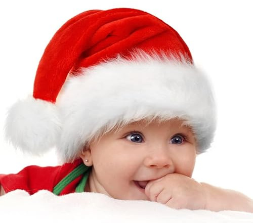 BOSONER Baby Christmas Hat - Toddler & Newborn Santa Claus Hats for Baby Girl & Boy's First Christmas