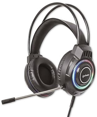 Manhattan RGB LED Over-Ear USB Gaming-Headset Kabelgebunden